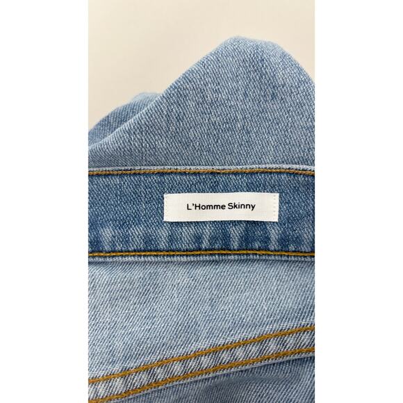 Frame L'Homme Mid Rise Skinny Denim Jeans Tubman Mens Size 31x32 New Stretch - Picture 13 of 14